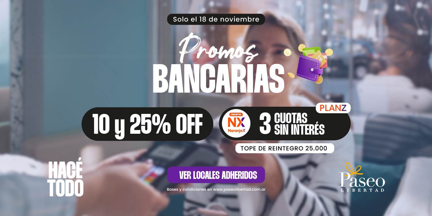 promos bancarias 18 de noviembre