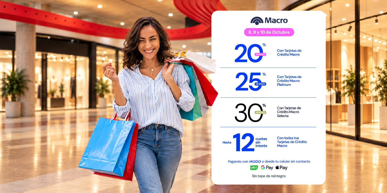 Macro te regala hasta 30% de ahorro en Paseo Rivera